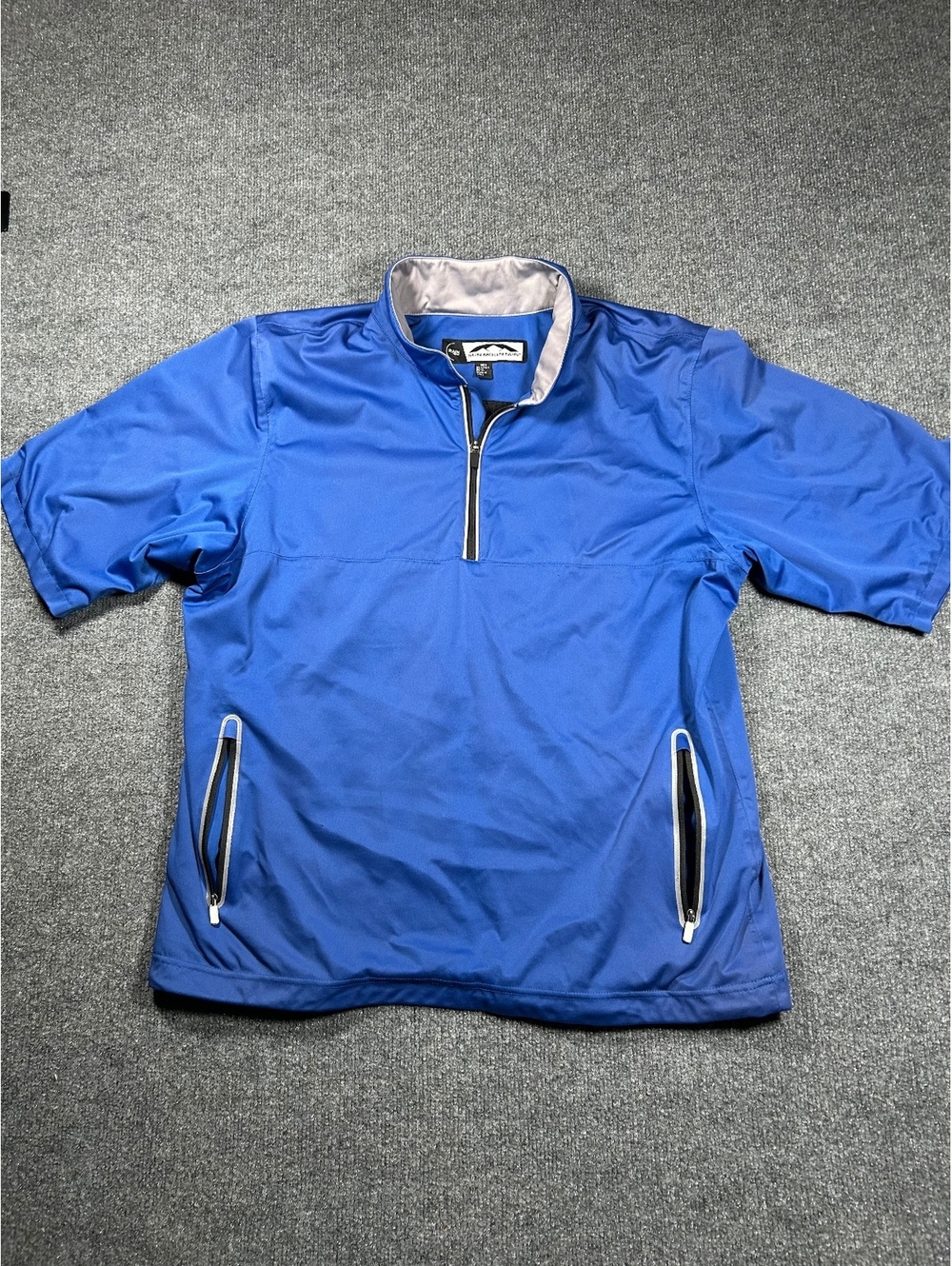 Sun Mountain Men's Blue Rainwear Half-Zip Golf Pullover Jacket XL